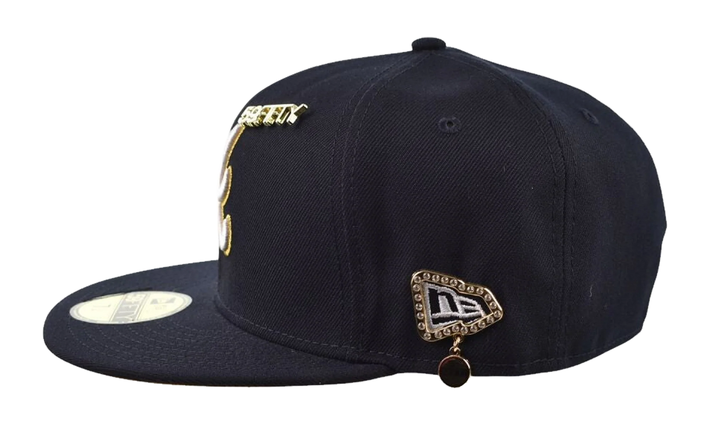 59FIFTY Atlanta Braves Fitted Hat "Navy / Gold" 60750701