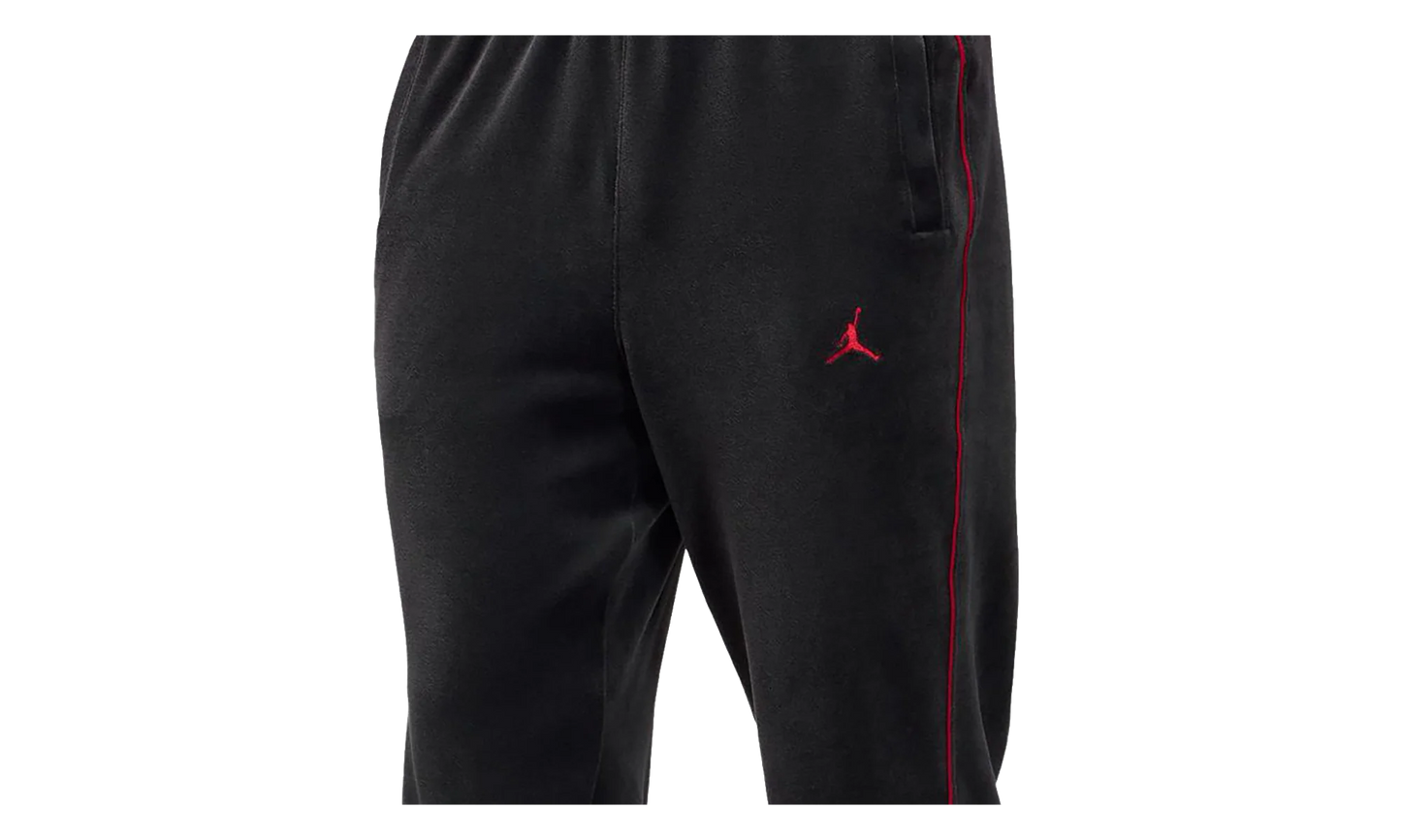 Jordan Brooklyn Velour Track Trousers "Black / Gym Red" HV1872 010