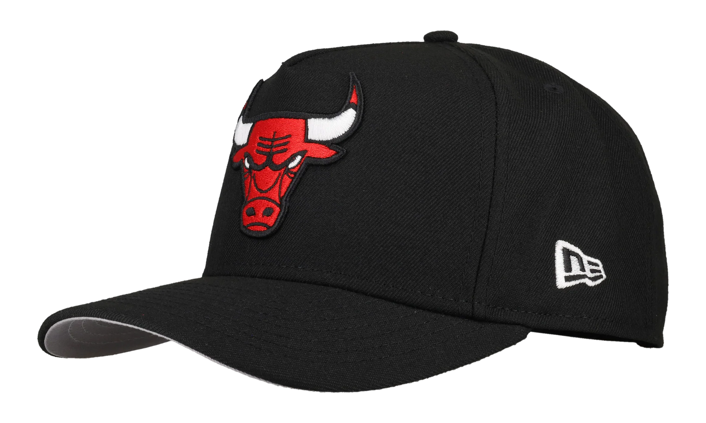 9FIFTY Chicago Bulls A Frame Snapback Hat "Black / White" 123451297975