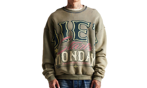 Jumbo Crewneck Sweater "Stonewash Olive" DSM HOL2501 020