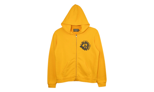 University Logo Zip Up Hooded Sweatshirt "Yellow" DT366