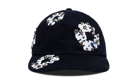 Rhinestone Cotton Wreath Cap "Black" DT351