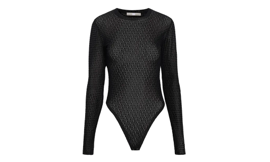Monogram Velvet Bodysuit WMNS "Black" KITH127