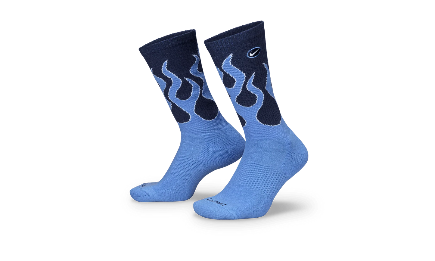 Everyday Plus Cushioned Crew Socks "Blue Flames - (1 Pair)" IB2285 410