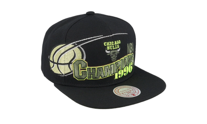 NBA Hardwood Classics 96 Champ Flipside Snapback Cap "Chicago Bulls - Black" HS8039 CBUBLCK