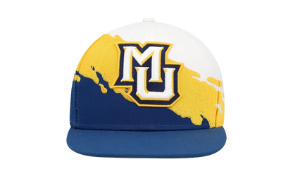NCAA Paintbrush Snapback Cap "Marquette Golden Eagles - White / Navy" HHSS3302 MAUYYPPPWHNV