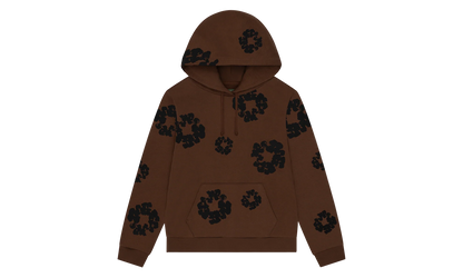 Black Cotton Wreath Hoodie "Brown" DT355