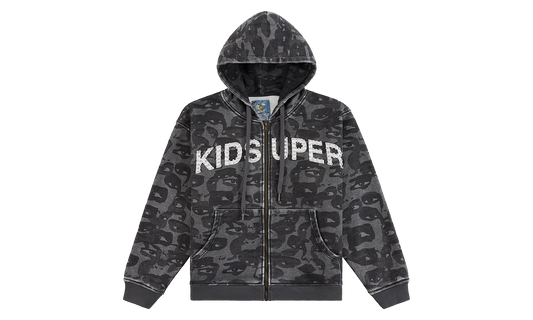 Kid Super Face Camo Hoodie "Black" KS006
