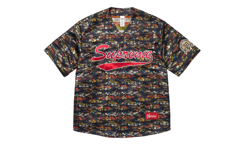 Floral Jacquard Jersey "SS26 - Navy" SU27412