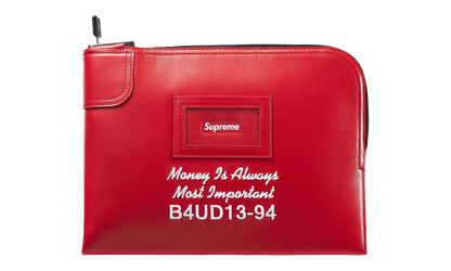 Leather Money Bag "FW25 - Red" SU26988