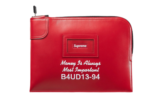 Leather Money Bag "FW25 - Red" SU26988