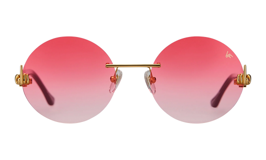 508 Rimless Drill Mount F.U. Edition 24KT "Yellow Gold / Black / Fire Red Gradient" DMMF2 0008 16T6