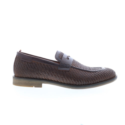 Ambitious 13479 Mens Brown Leather Slip On Loafers & Slip Ons Penny Shoes