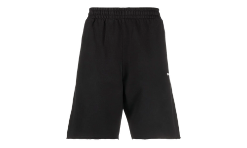 Diagonal Helvetica Sweatshorts "Black / White" OMCI006C99FLE0011001