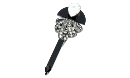 JEWELED BROOCH "Black / White" SM1VK0043P6479972