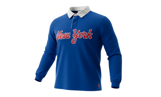 EE RUGBY CORE POLO "NEW YORK - Blue/ Orange" EE742