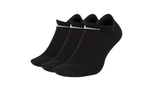 Everyday Cushioned Training No-Show Socks "Black / White - (3 Pairs)" SX7673 010