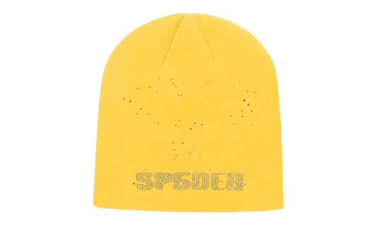Rhinestone Skully Beanie "Yellow" SP5der370