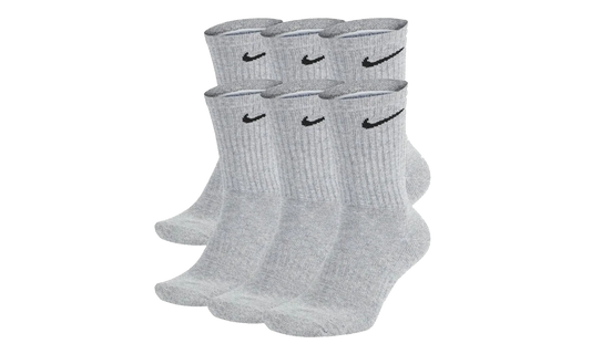 Everyday Plus Cushion No Show Socks (6 Pack) "Dark Grey" SX7666 064