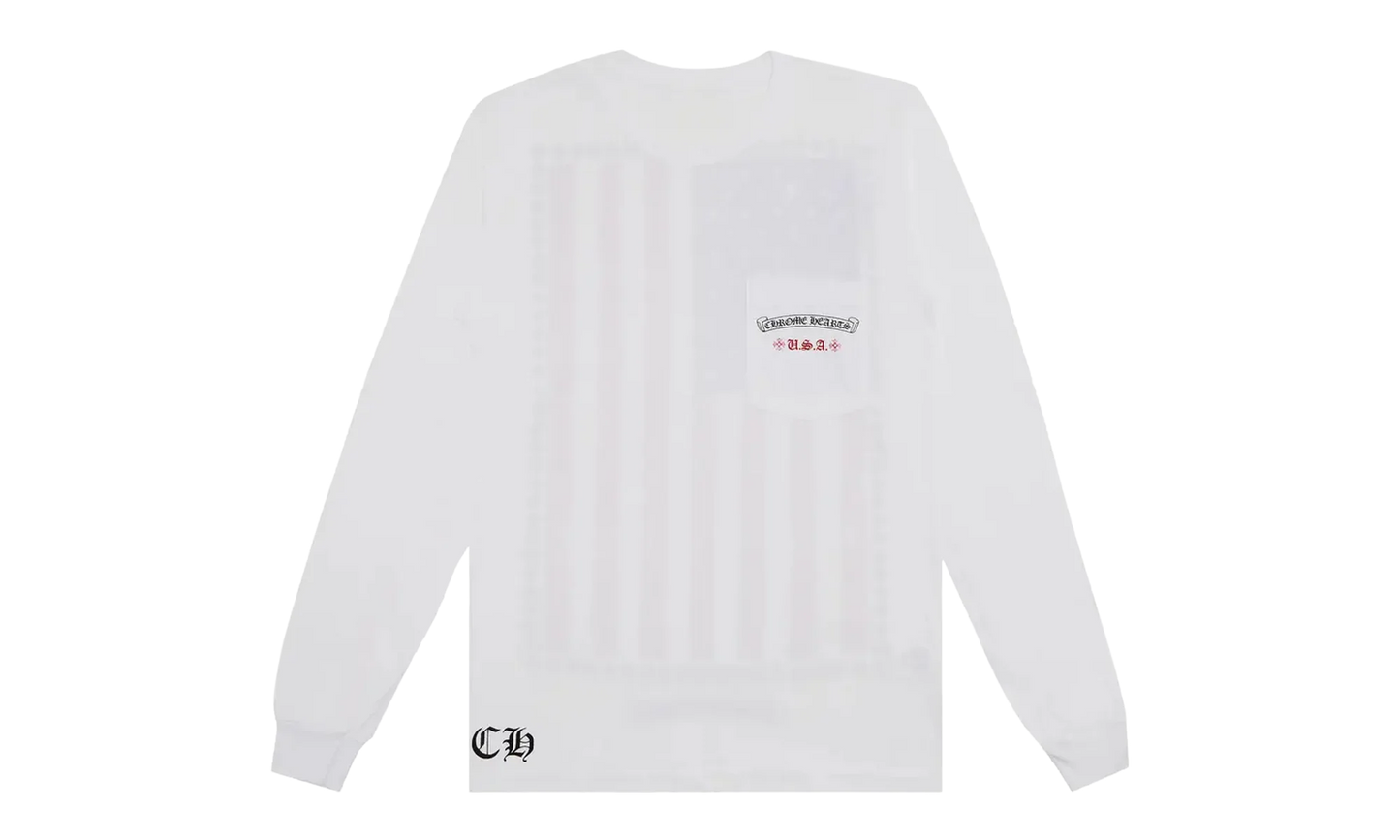 USA Flag Long-Sleeve "White" CHRM0787