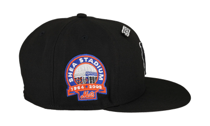 59FIFTY New York Mets Side Splash Collection Shea Stadium Patch Fitted Hat "Black" 123451291926