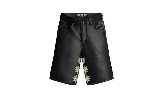 Leather Shorts "Black / Bone" 10058655