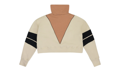 Intarsia Crop Half Zip Sweater "Cream" OFW WTPS 0001