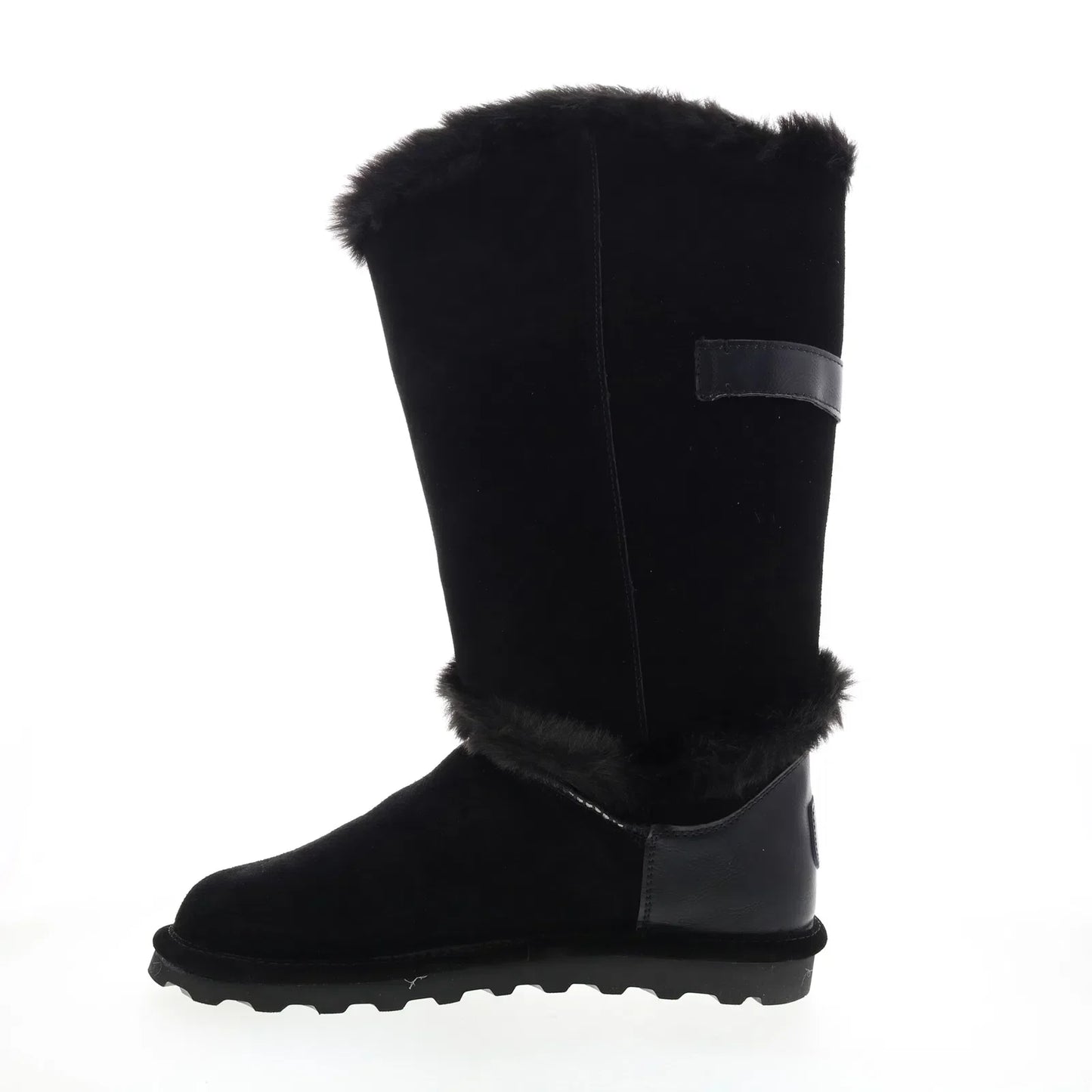 Bearpaw Sheilah 2139W-011 Womens Black Suede Slip On Casual Dress Boots