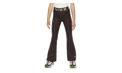 Air Essential Girls' High-Waisted Flared Leggings GS "Baroque Brown / Hemp" FD2963 237