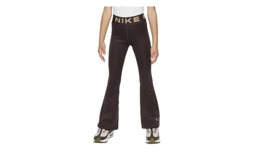 Air Essential Girls' High-Waisted Flared Leggings GS "Baroque Brown / Hemp" FD2963 237