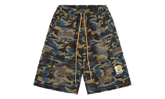 Camo Cargo Shorts "Blue" DSM S26 003