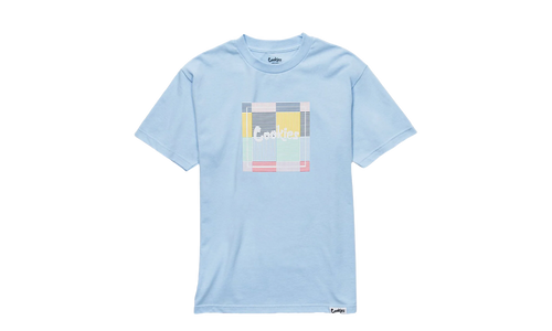 South Hampton Seersucker Patchwork Logo Tee Shirt "Blue" 1542T3860 PWB