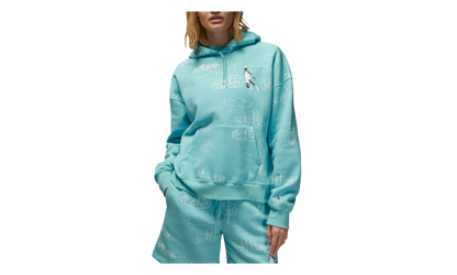 Jordan Artist Series by Parker Duncan Hoodie WMNS "Dark Powder Blue" DZ3381 464
