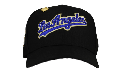 59FIFTY Los Angeles Dodgers 40th Anniversary Fitted Hat "Black Dome - Metallic Script" 123451299828