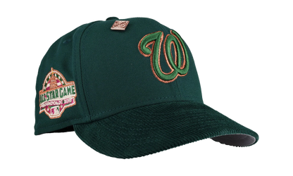 59FIFTY Washington Nationals 2018 All Star Game Fitted Hat "Green / Bronze - Corduroy Visor" NE408
