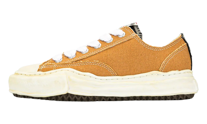 Peterson OG Sole Overdyed Canvas Low "Yellow Green Mismatched" A05FW728 YEL