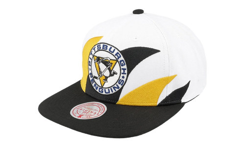 NHL Vintage Sharktooth Snapback Cap "Pittsburgh Penguins - White" 6HSSSH22088 PPEWHIT