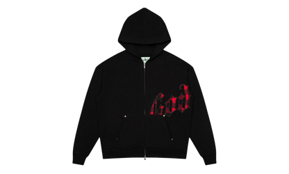 OG Logo Hoodie "Black Red Plaid" GS097