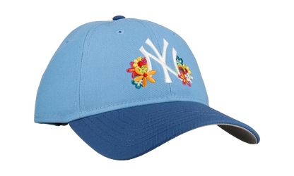 9TWENTY New York Yankees Premium Adjustable Hat "Sky Blue / Indigo Flowers" NE332