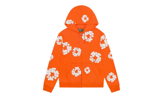 Cotton Wreath Zip Hoodie "Orange" DT452