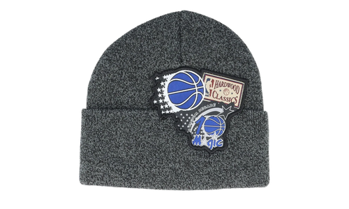 NBA Hardwood Classics XL Logo Patch Knit Beanie "Orlando Magic - Black" HCFK4341 OMAYYPPPBLCK