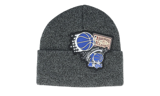 NBA Hardwood Classics XL Logo Patch Knit Beanie "Orlando Magic - Black" HCFK4341 OMAYYPPPBLCK