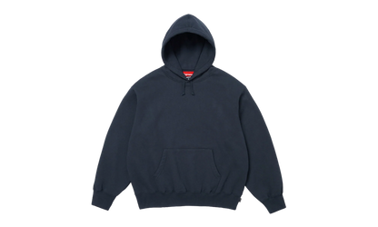 Satin Appliqué Hooded Sweatshirt "SS26 - Navy" SU27500