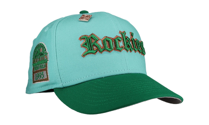 59FIFTY Colorado Rockies Old English Script Fitted Hat "Teal / Green" NE104