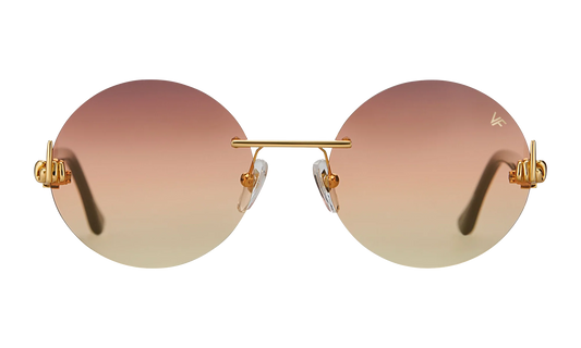 508 Rimless Drill Mount F.U. Edition 24KT "Yellow Gold / Black / Brown Triple Gradient" DMMF2 0007 16T5