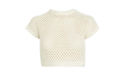 Rhea Knit Cropped Tee WMNS "Cream" KHW030308 112
