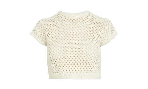 Rhea Knit Cropped Tee WMNS "Cream" KHW030308 112