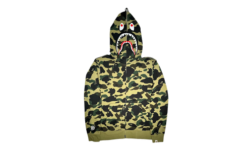 ABC Camo Shark Full Zip Up Hoodie "Green" 001ZPI201004M