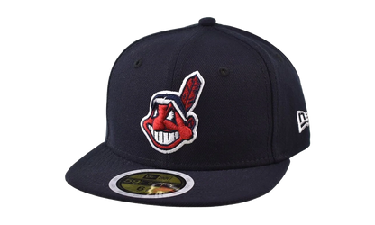 59FIFTY Cleveland Indians Chief Wahoo Fitted Hat "Navy" 70360246