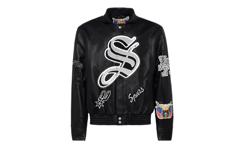 Full Leather Old English Jacket "San Antonio Spurs" NBA 104B SPU